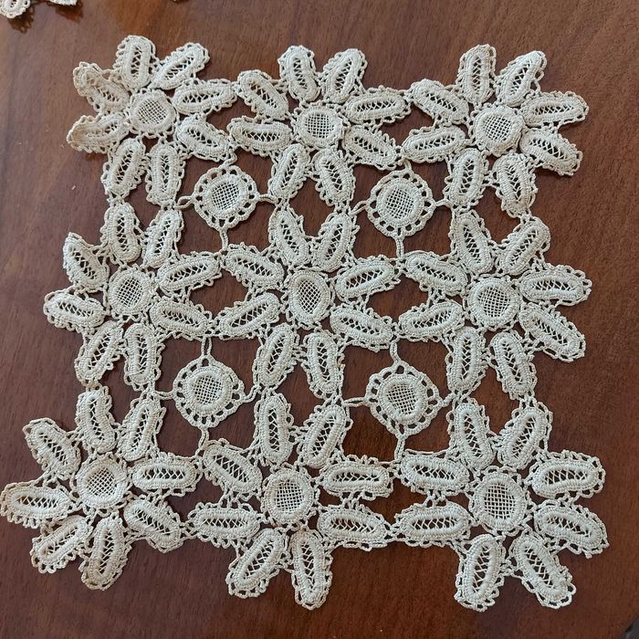 Dantele fine din macrame SET complet 7 obiecte