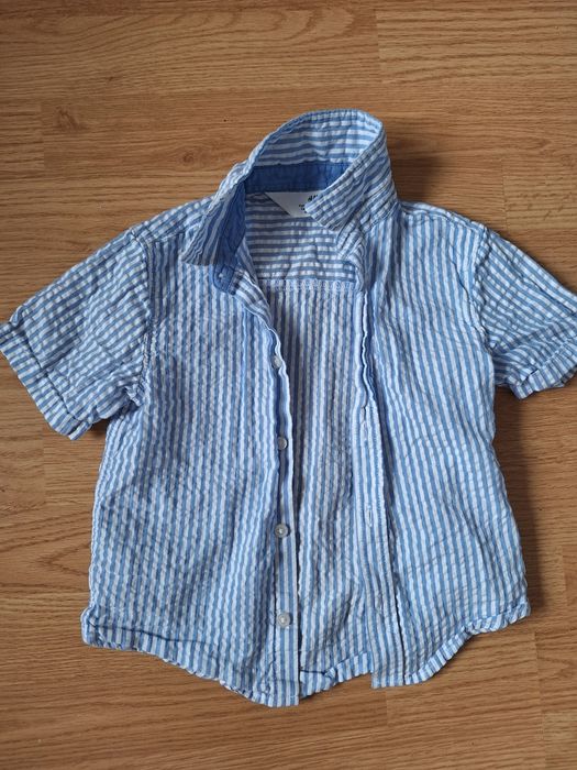 2 cămăși băieți bumbac h&m 2-3ani