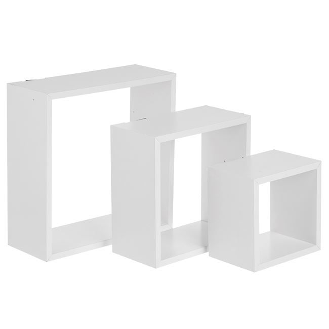 Бели квадратни етажерки/комплект квадратни етажерки