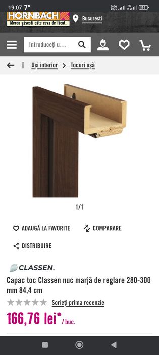 Capac toc Wenge de 84 ușă Classen