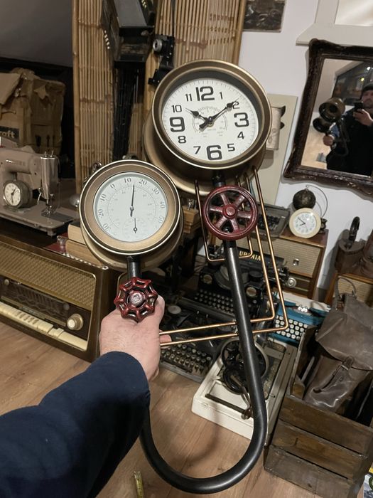 ceas  mare  decorativ  cu termometru