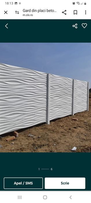 Gard din placi de beton