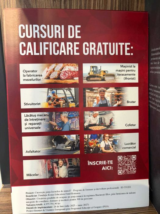 Cursuri de calificare gratuite