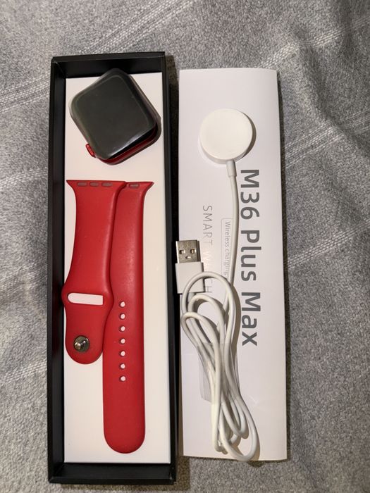 Смарт-часы M36 Plus Max (в стиле Apple Watch) с беспроводной зарядкой