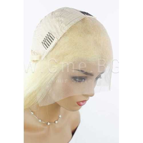 Дълга руса лейс фронт перука от ЕСТЕСТВЕН косъм - Флавия