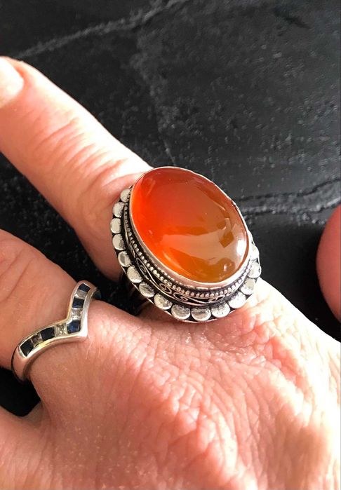 Inel Argint 925 cu Piatra Semipretioasa Carneol