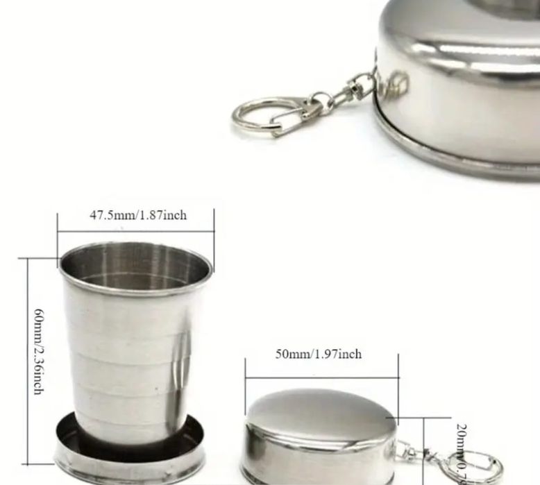 Рюмка-стопка, складная, объем: 75 мл.