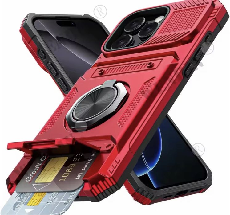 Iphone 14 pro max - кейс удароустойчив , с магнит , ринг + слот