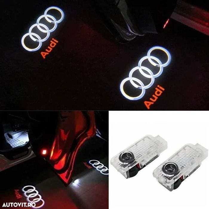 Set Logo Proiectoare Lampi 3D LED Lumini Usi Portiere S-Line Audi A Q