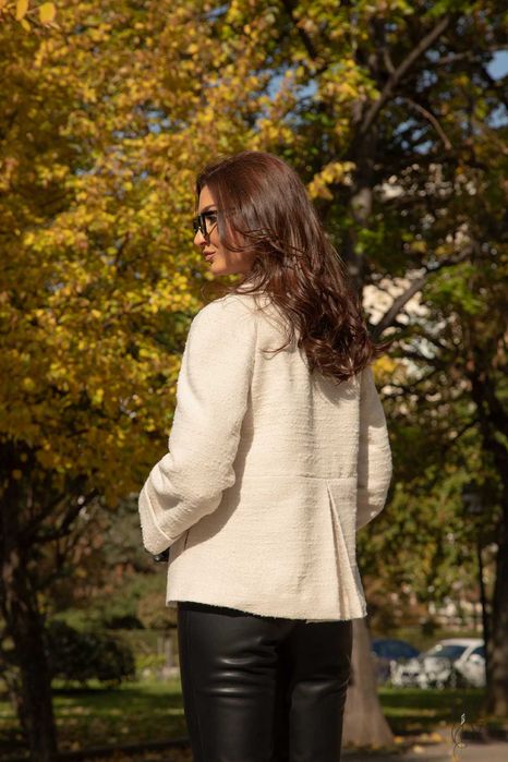 Червено вълнено палто (+подарък)