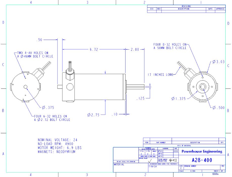 Motor Ampflow - High-Performance - A28-400