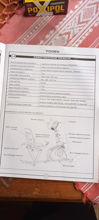 Bicicletă fitness orizontală TOORX BRX R65