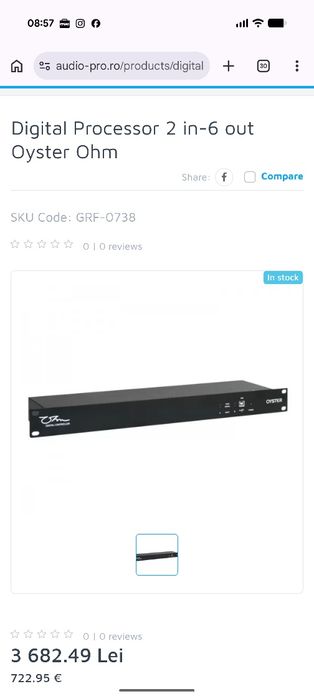 Procesator de sunet Oyster OHM 2in6 out