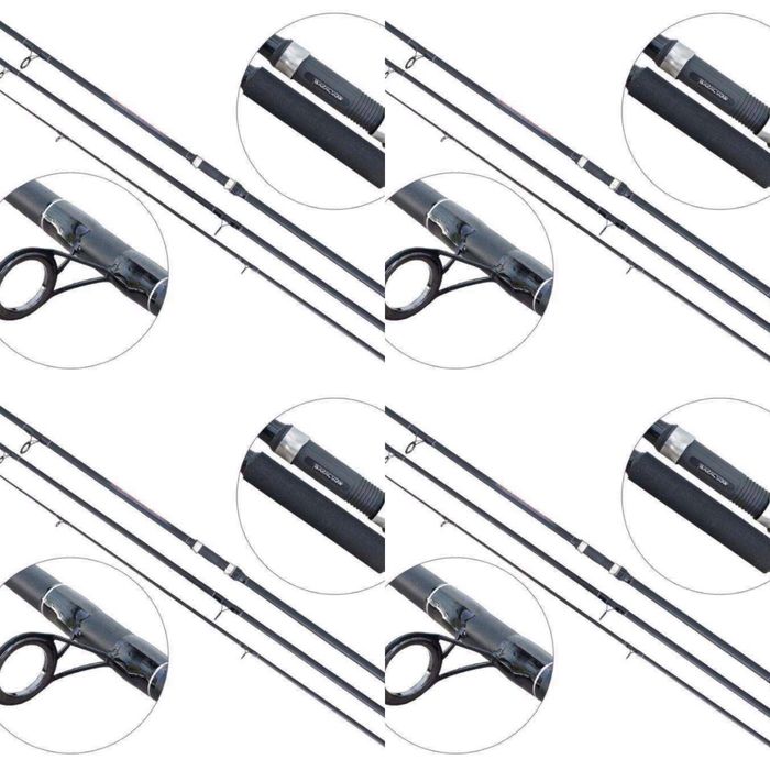 Set 4 lansete crap Baracuda Master Carp 3,9m