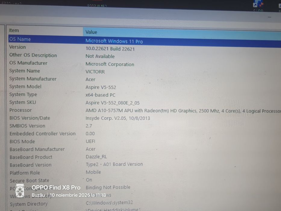 Laptop Acer Aspire V5 552
