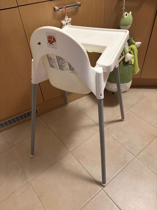 Детско столче за хранене ИКЕА с табличка облегалка и калъфка
