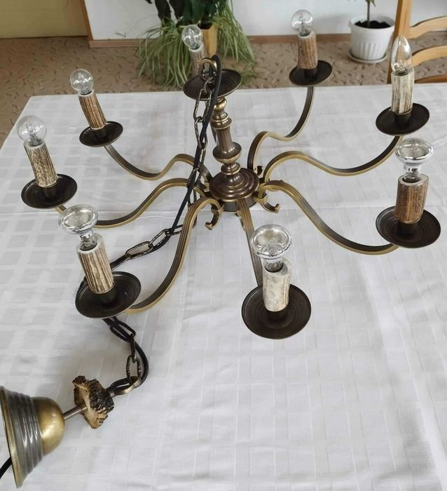 Полилей от месинг с декорация от еленски рог