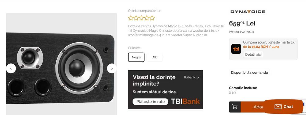 Boxa Centru Dynavoice Magic C4