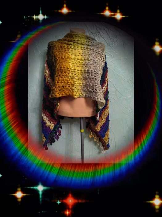 Шарф-палантин..вязаный