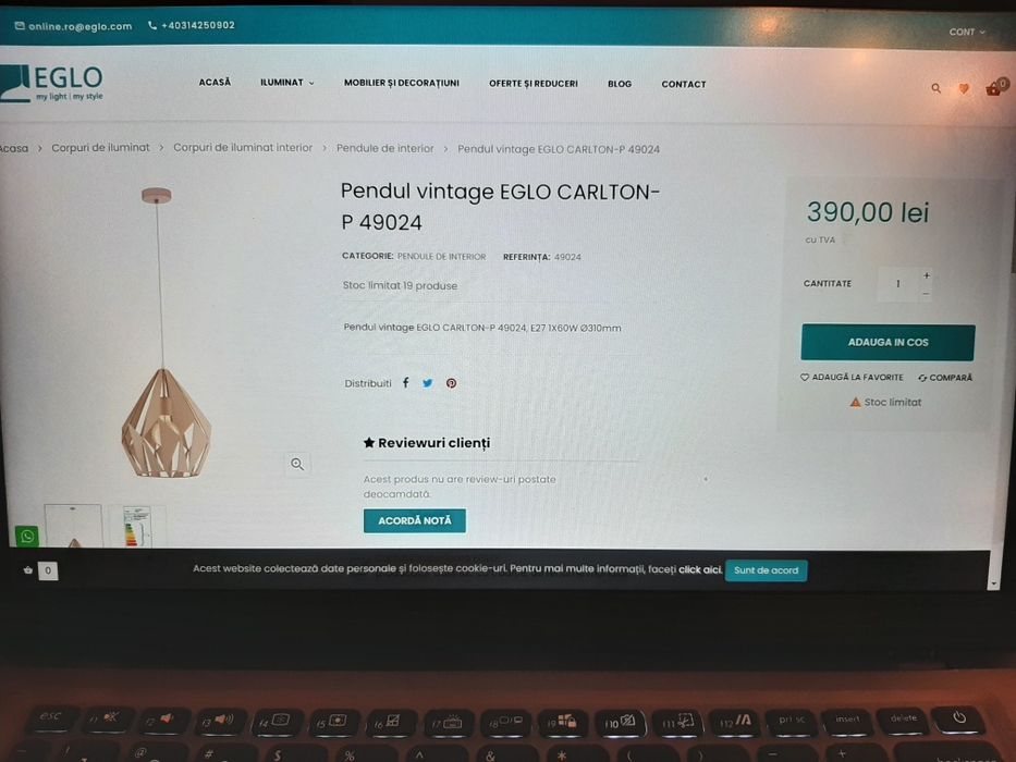 Pendul/aplica vintage EGLO CARLTON