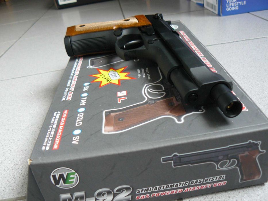 Pistol Airsoft BERETTA WE M-92 L Nou CO2 Full Metal Blow-Back Two Tone