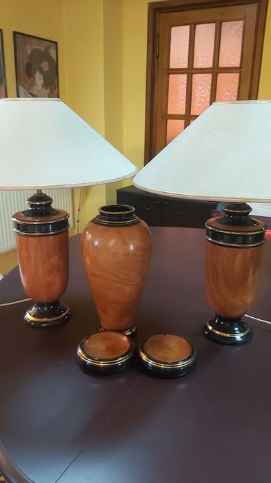 Set 2 veioze, 2 scrumiere, 1 vaza