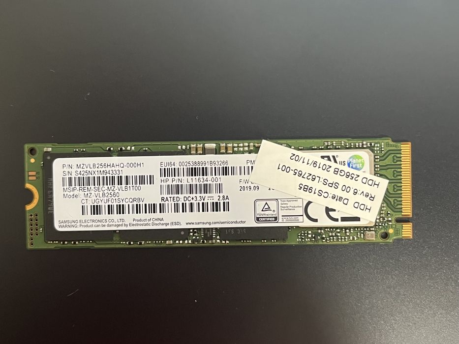 SSD NVME PCIE Sata 3 M.2 Samsung 256 Gb