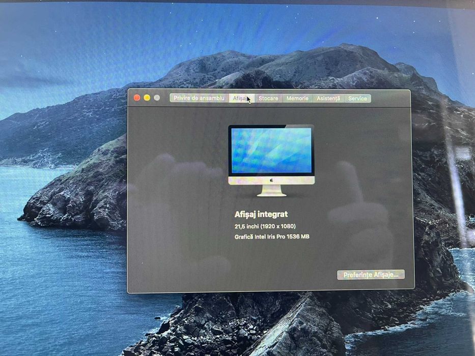 All-in-One Apple iMac 21.5" Full HD (Late 2013), Core i5-4570R, 8GB RAM, Fusion Drive 1.12TB, Intel Iris Pro 1.5GB, Tastatură Apple Cadou