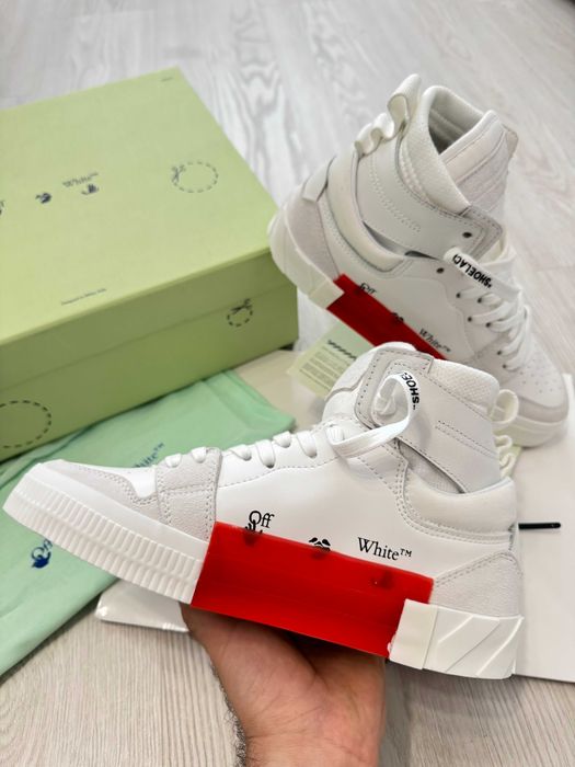 Adidasi OFF WHITE - High White SNEAKERS Premium din Piele Full Box NOI
