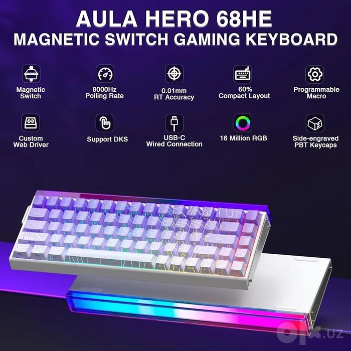 New Клавиатура AULA Hero 68 Magnetic switch