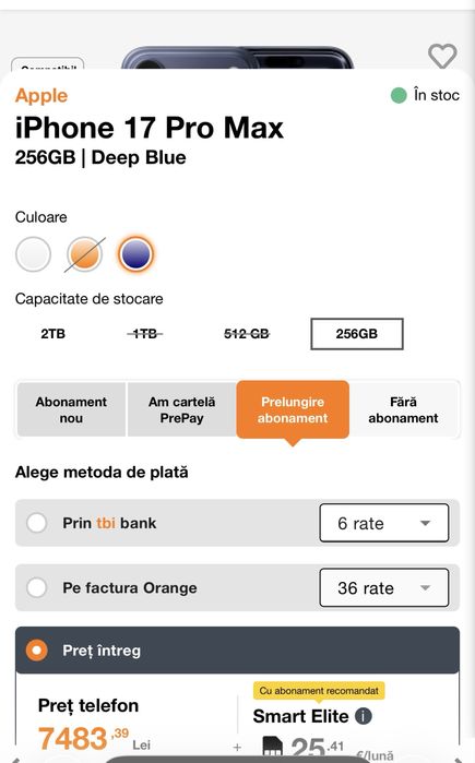 Iphone 17 pro max 256
