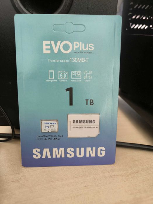 Карта памет 1TB microSDXC с адаптер, Samsung EVO Plus