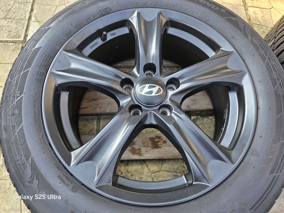Лети джанти 17ки 5х114.3 Hyundai + зимни гуми 215/60/17 Hankook