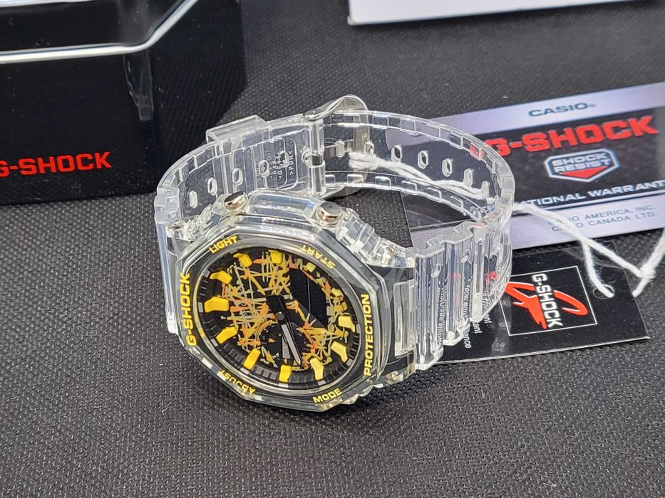 Ceas Sport Casio g shock ga2100 jellyfish celestial Galben  Nou,Garantie 2 ani