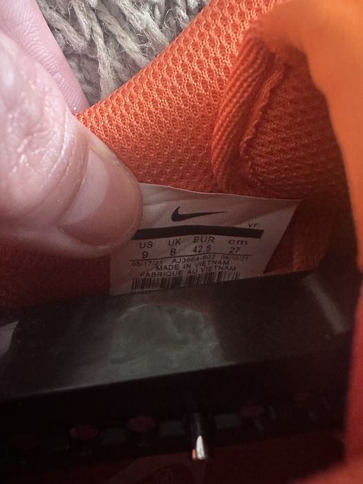 Nike Air Force 1 Foamposite Orange/White Size EUR 42.5