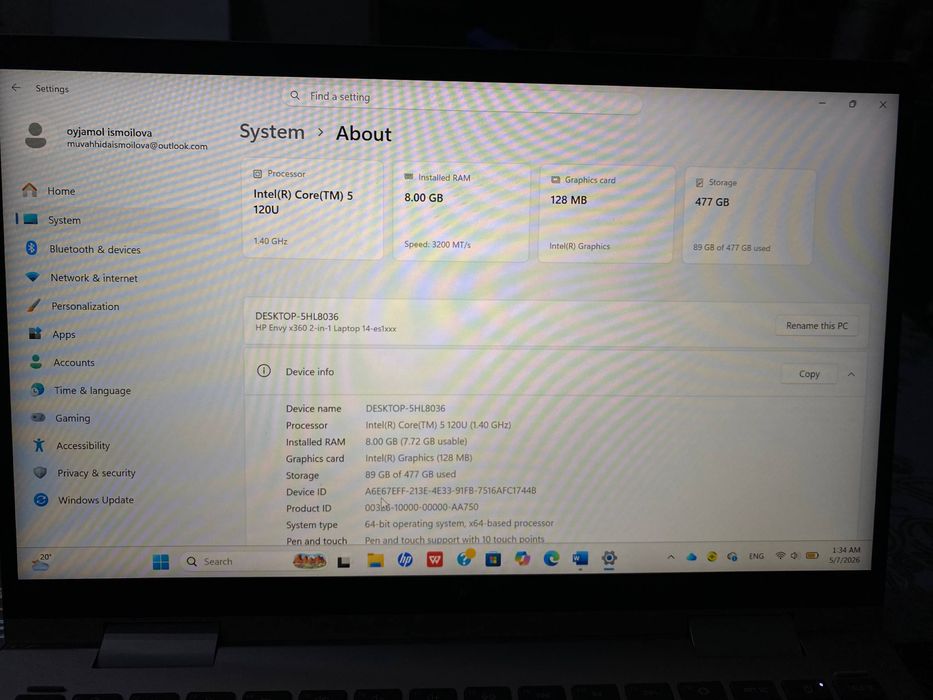 Hp Envy x360 14 dyum