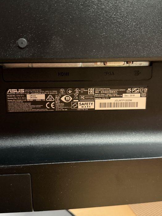 Monitor ASUS VP248H 24” Full HD 75Hz – stare foarte bună