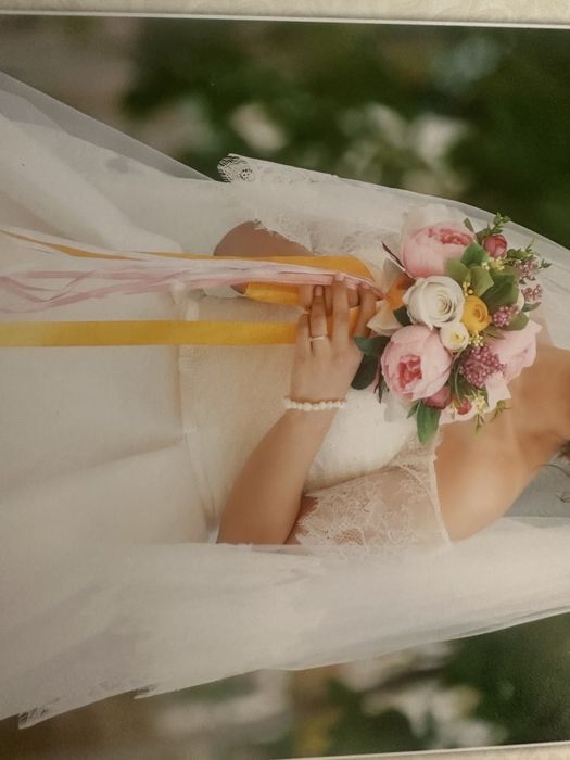 свадебное платье невесты+фата+подюбник