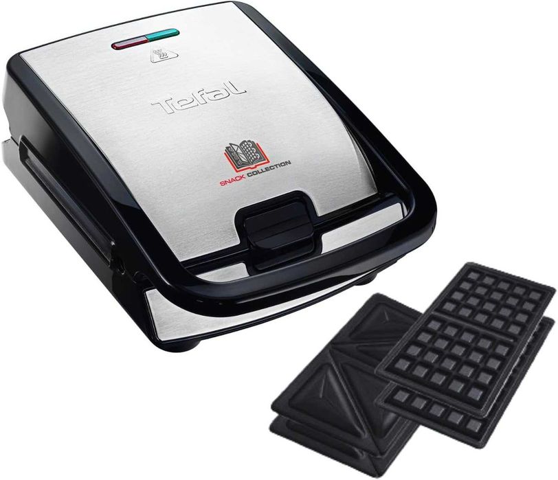 ПРОМО Нов Уред за Сандвичи и Гофрети Tefal Snack Collection SW852D, 2 Комплекта Плочи, 700 W