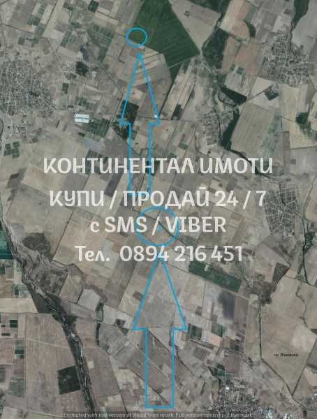 код 62910. Нива 3дка, кат. 6-та граничи с канал за поливане.