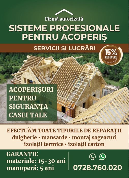 Montaj acoperiș mansardari izolatii termice,