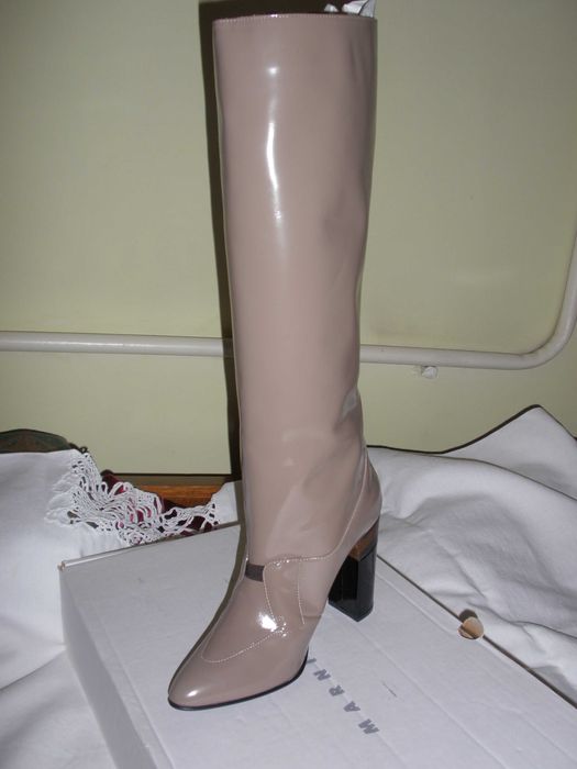 Высокие кожаные сапоги Марни размер 39