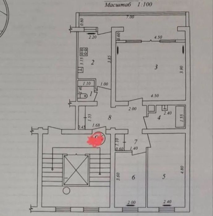 Продается квартира Карасу-4, Кафе Миллениум, Конечка 3/1/9