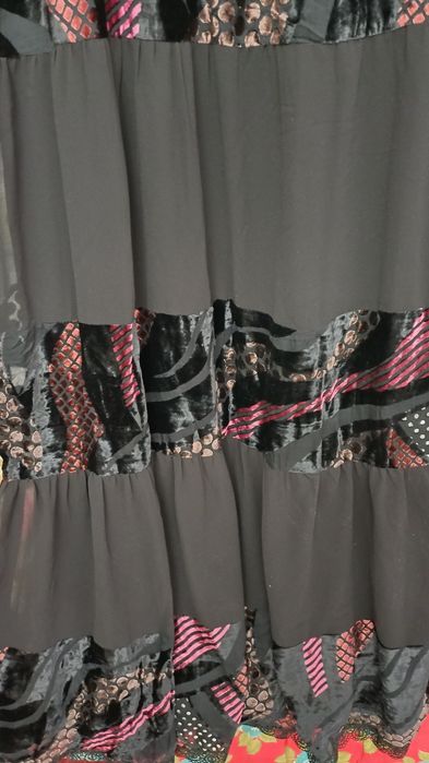 Шифон с велюром платье