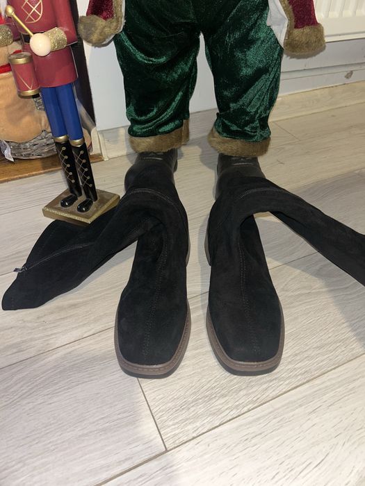 Cizme  elegante imitatie piele intoarsa