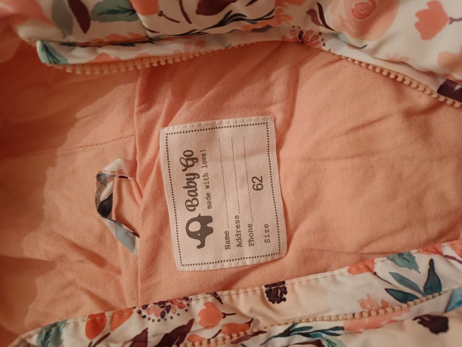 Утеплённый комбинезон для девочки babygo