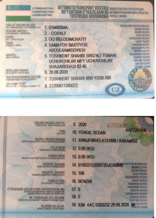 Chevrolet Cobalt sotaman bir qol xaydalgan egasi  o'zimman.