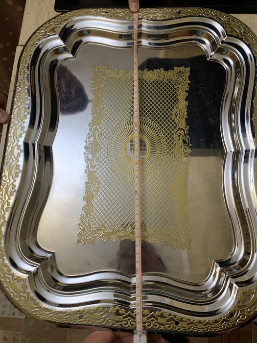 Поднос кольчугинский  мельхиор