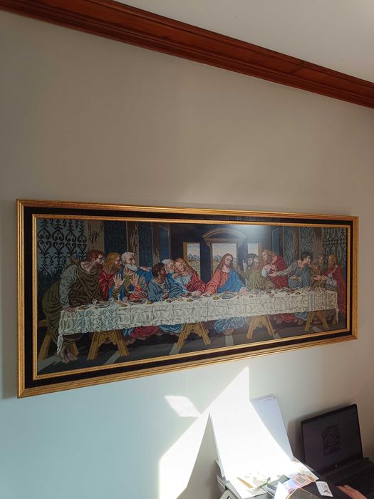 Гоблен Тайната Вечеря с оригинални немски DMC конци + Рамка и Стъкло