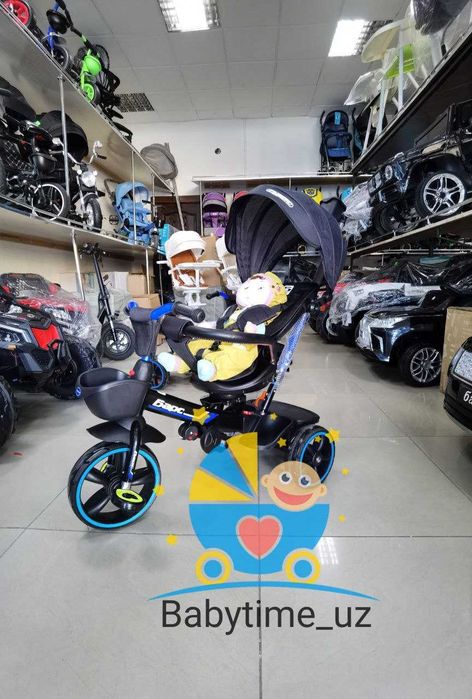 Велосипед-велоколяска. Bolalar transporti - velosiped aravachasi.